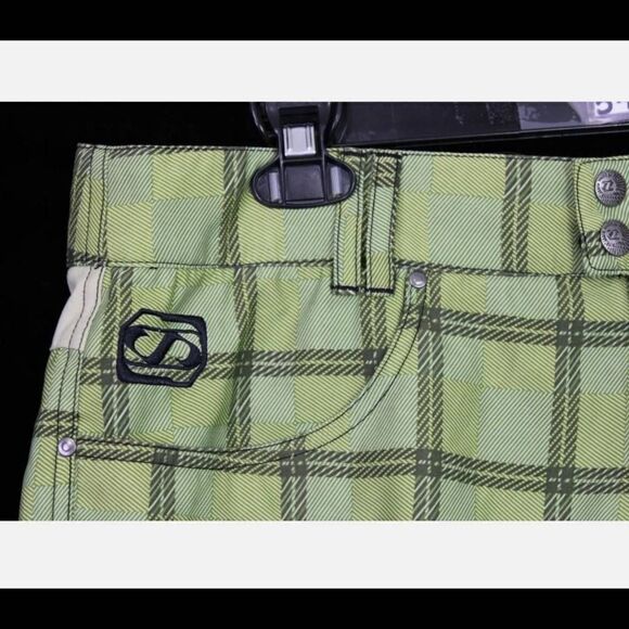JETPILOT
Board Shorts WOMENS GREEN PLAID  SIZE 7 NWOT - Picture 2 of 7